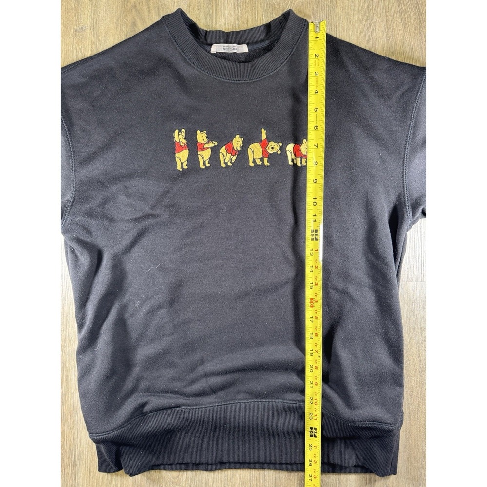 Nice Claup Japan Disney Winnie‎ the Pooh Embroidered Sweatshirt Black - Picture 5 of 6